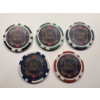 Image 1 : Limited Edition LORD OF THE RINGS Clay Poker Chip Set - Mint Condition - Complete Set 5 Chips
