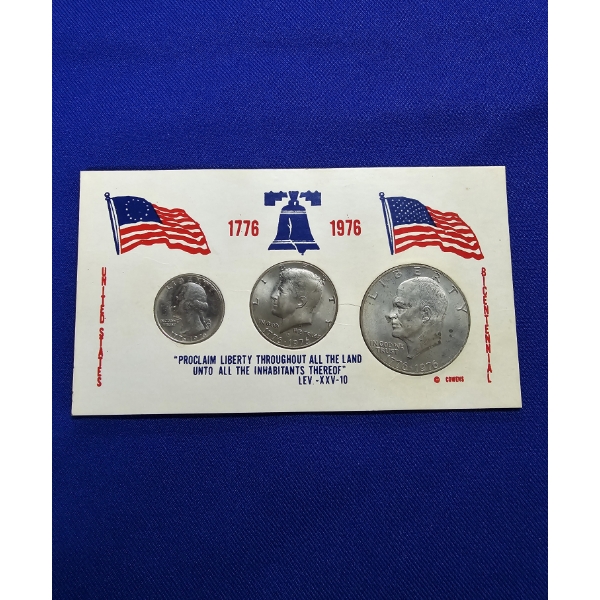 1776-1976 U.S. Bicentennial 3 Coin Set