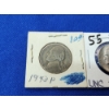 Image 2 : 2- 35% Silver Jefferson Nickels: 1943 and Uncirculated 1942-S