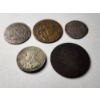 Image 10 : Five Assorted Older Vintage Foreign World Coins Including Pre-1800 Dated Coin! 