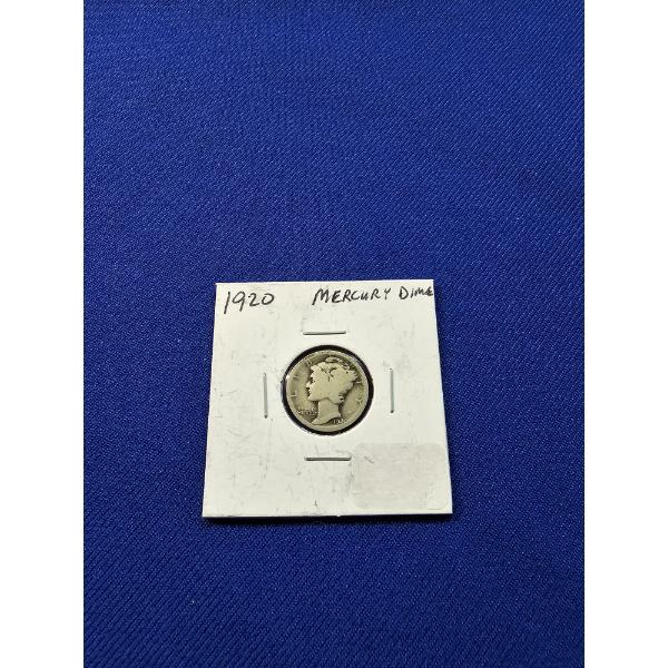 1920 Mercury Silver Dime - Winged Liberty Head Dime 