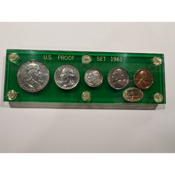 1961 United States Silver Proof Set - In Excellent Condition 