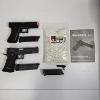Image 1 : WE Hi-Capa 5.1 And Glock Style Gas Blowback Airsoft Pistol Lot With Three Magazines And 0.25g BBs