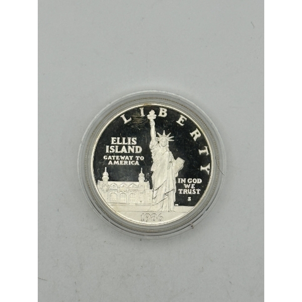 1986-S Ellis Island 90% Silver Commemorative Dollar