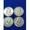 Image 4 : x10 Assorted Years 90% Silver Franklin Half Dollars FV: $5.00