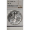 Image 2 : NGC 2017 MS 70 1 Troy Ounce .999 Fine Silver American Eagle