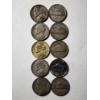 Image 1 : 10 Assorted United States Silver Wartime Nickels ~ Total Face Value of $0.50!
