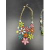 Image 2 : 2 Gorgeous Flower Necklaces - Very Unique and Amazing! Chunky Costume Necklaces