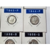 Image 7 : x15 Assorted Years 90% Silver Mercury Dimes FV: $1.50