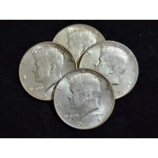 $2.00 Face Value in 90% Silver 1964 Kennedy Half Dollars