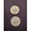Image 1 : 2 - 1964 United States Washington Silver Quarters - 90% Silver - $.50 Cents Face Value