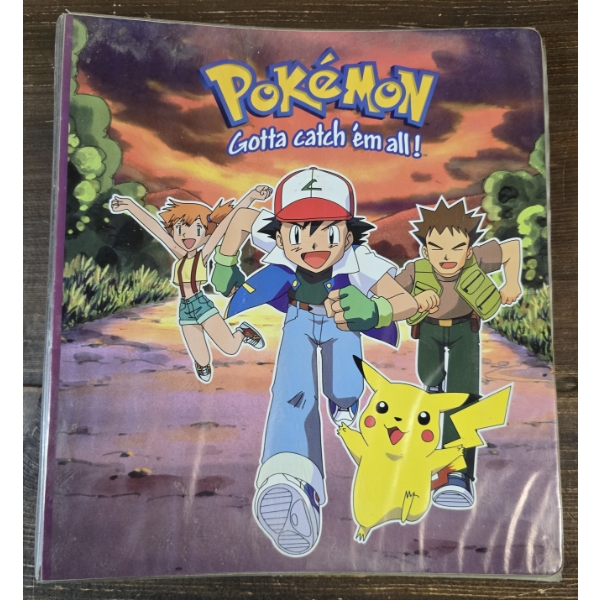 Vintage Pokemon Binder with Card Sleeves Inside
