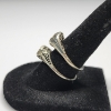 Image 2 : Two 10K White Gold Art-Deco Style Rings - Total Weight: 3.7g