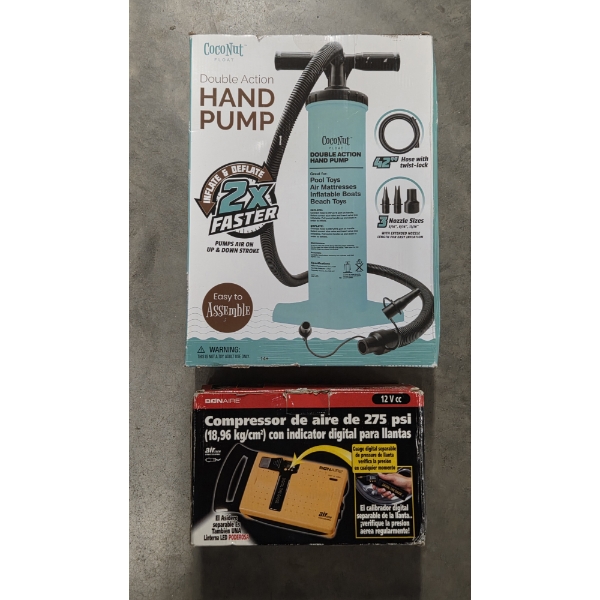 Brand New! 12V Compressor And Hand Pump