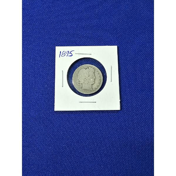 1895 Barber Silver Quarter 