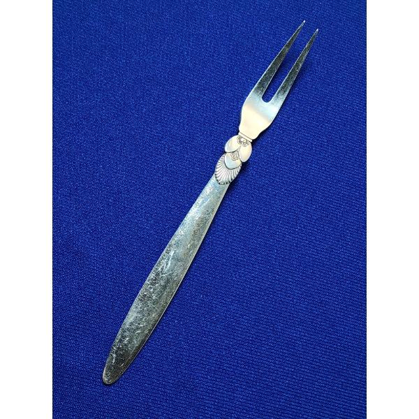 Georg Jensen Catus Sterling Silver Serving Cocktail Fork TW: 25.5g