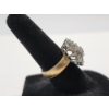 Image 3 : Stunning 10K Gold Cluster Ring - Size 6 - TW: 6.1g