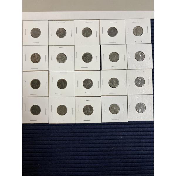 20 Wheat Pennies - FV $0.20 cents - In Stapled Packaging