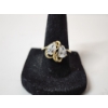 Image 1 : 14K Yellow Gold Ring with 2 Large Teardrop Stones - Total Weight 3.1g - Size 8.5