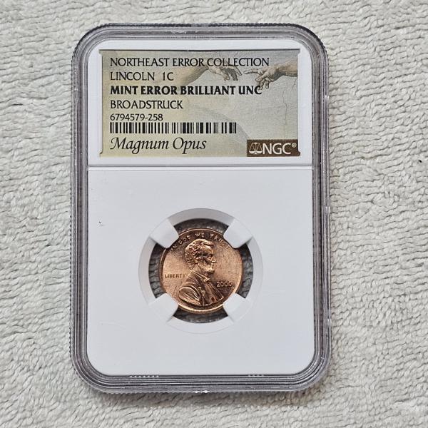NGC Mint Error Brilliant Unc 2000 Lincoln Memorial Cent - Broadstruck