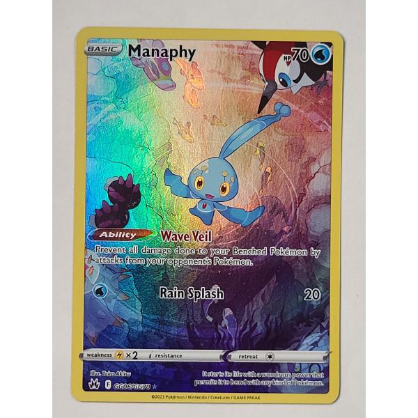 Manaphy (GG06/GG70) Ultra Holo Rare Pokémon Card From The Crown Zenith: Galarian Gallery Set