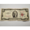 Image 1 : Series 1953 United States $2 Bill Red Seal Banknote SN A14209966A