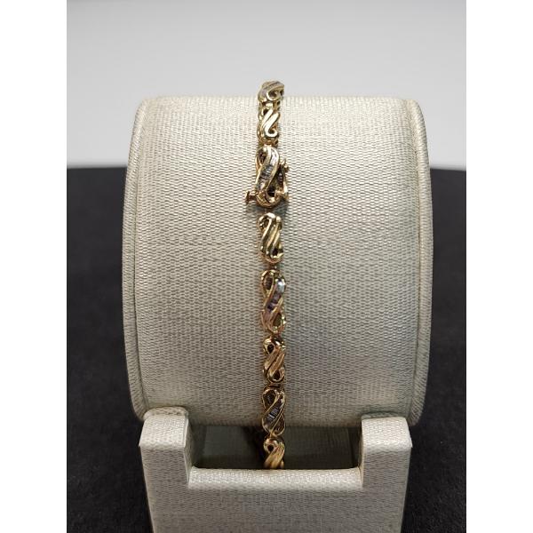 14K Gold S Link 8" Bracelet Total Weight: 6.3g