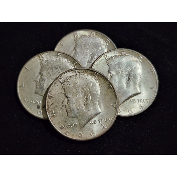 $2.00 Face Value in 90% Silver 1964 Kennedy Half Dollars