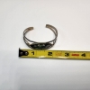 Image 4 : Silver-Tone Cuff Bracelet ft. Oval Central Plaque w/ Abalone/Enamel-Style Floral Design