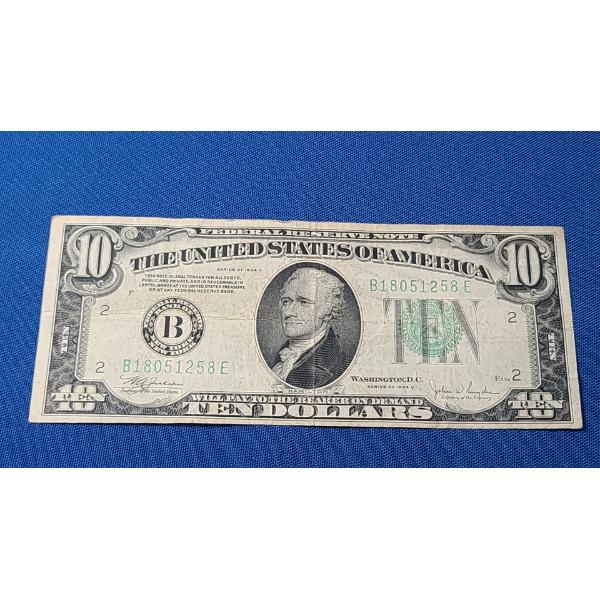 $10 Series 1924 C Green Seal Note