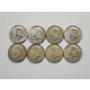 Image 1 : x8 Assorted Years 40% Silver Kennedy Half Dollars FV: $4.00