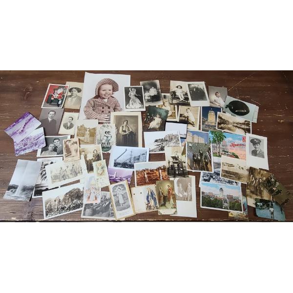 Assorted Vintage Photographs & Postcards 