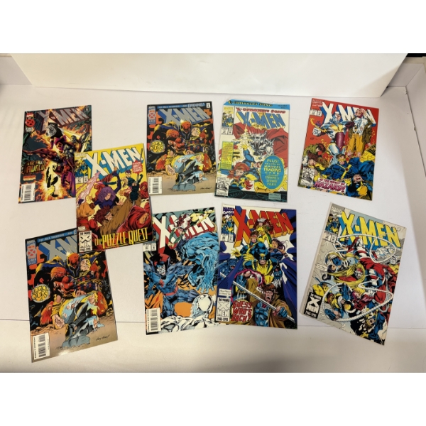 X-Men Comic Books - Set of 9 Comics - Marvel Comics - At the Mercy of Hazard! - Guess who's Back?