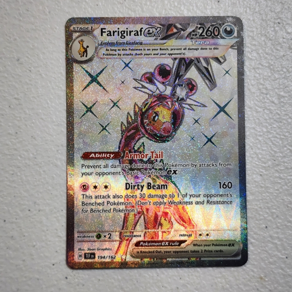 Farigiraf EX 194/162 Holo Rare Pokemon Trading Card