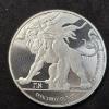 Image 1 : Angry Lion 1 Troy Ounce .9999 Silver Round