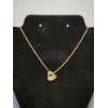 Image 1 : 14K Yellow Gold Chain 19" Necklace with 14K Bubble Heart Pendant TW: 2.9g