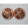 Image 2 : x2 Donald J. Trump 1 AVDP oz .999 Fine Copper Rounds
