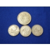 Image 1 : x4 80% Silver Canadian Coins: 1957 50-Cent Coin / 1954, 1965, 1941 25-Cent Coins