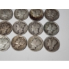 Image 5 : Lot of 13 Assorted Years 90% Silver Mercury Dimes Face Value: $1.30