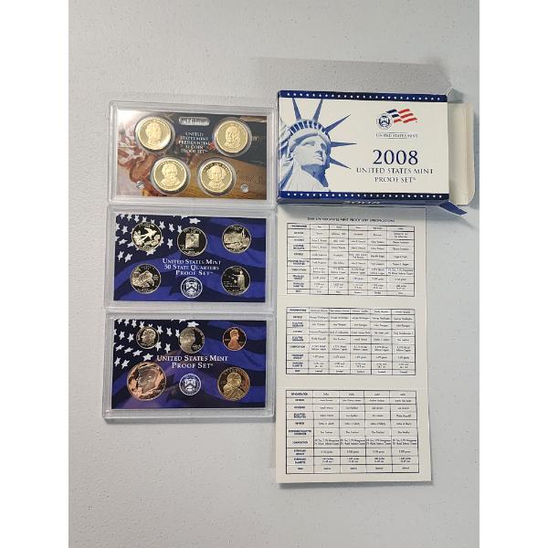 2008 United States Mint Proof Set with Box & CoA