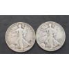 Image 1 : U.S 1940-S & 1941-D Walking Liberty 90% Silver Half Dollars - Face Value: $1.00