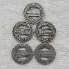 Image 1 : Five 1927 Indianapolis Street Railway Company Transit Tokens