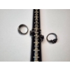 Image 8 : Five Assorted Sterling Silver Rings - Onyx, Various Styles TW: 19.0g