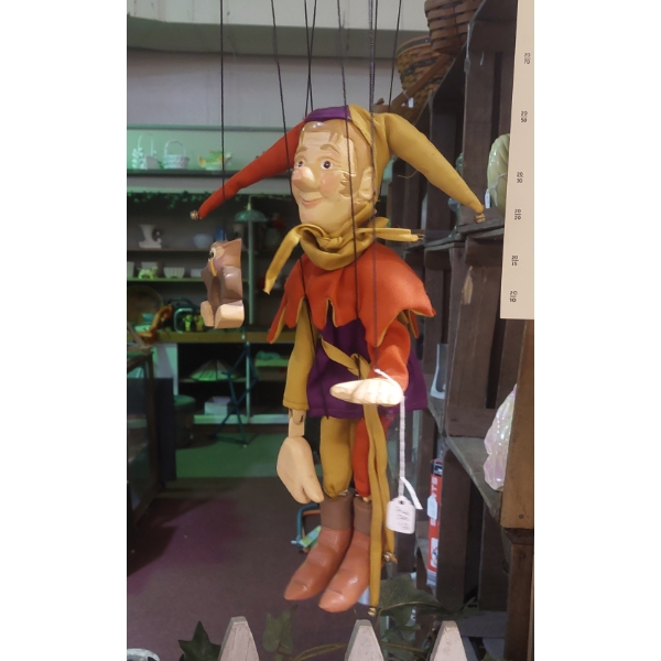 Antique Jester String Marionette 16"  See Pics