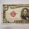 Image 2 : United States 1928 F $5 Red Seal Note