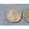 Image 6 : Two Assorted Coins Ft. 1841 British Penny & 5 Cent Belle Valley Ohio Coal Mining Trade Token 