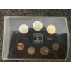 Image 1 : 1999 Royal Canadian Mint Specimen Set containing Seven Coins sealed in a Transparent Plastic Folder