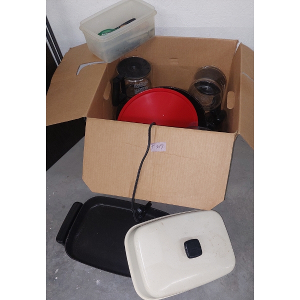 Box Of Kitchen Cooking Miscellaineous Items 