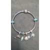 Image 2 : Sterling Silver Charm Bracelet With Sterling Charms - Total Weight: 27.2g