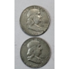Image 3 : Lot of 6 Assorted Year 90% Silver Franklin Half Dollars, FV $3.00